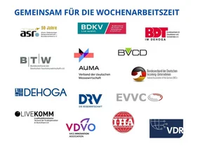 Gemeinsam für die Wochenarbeitszeit | DEHOGA Kampagne | Logos Akteure